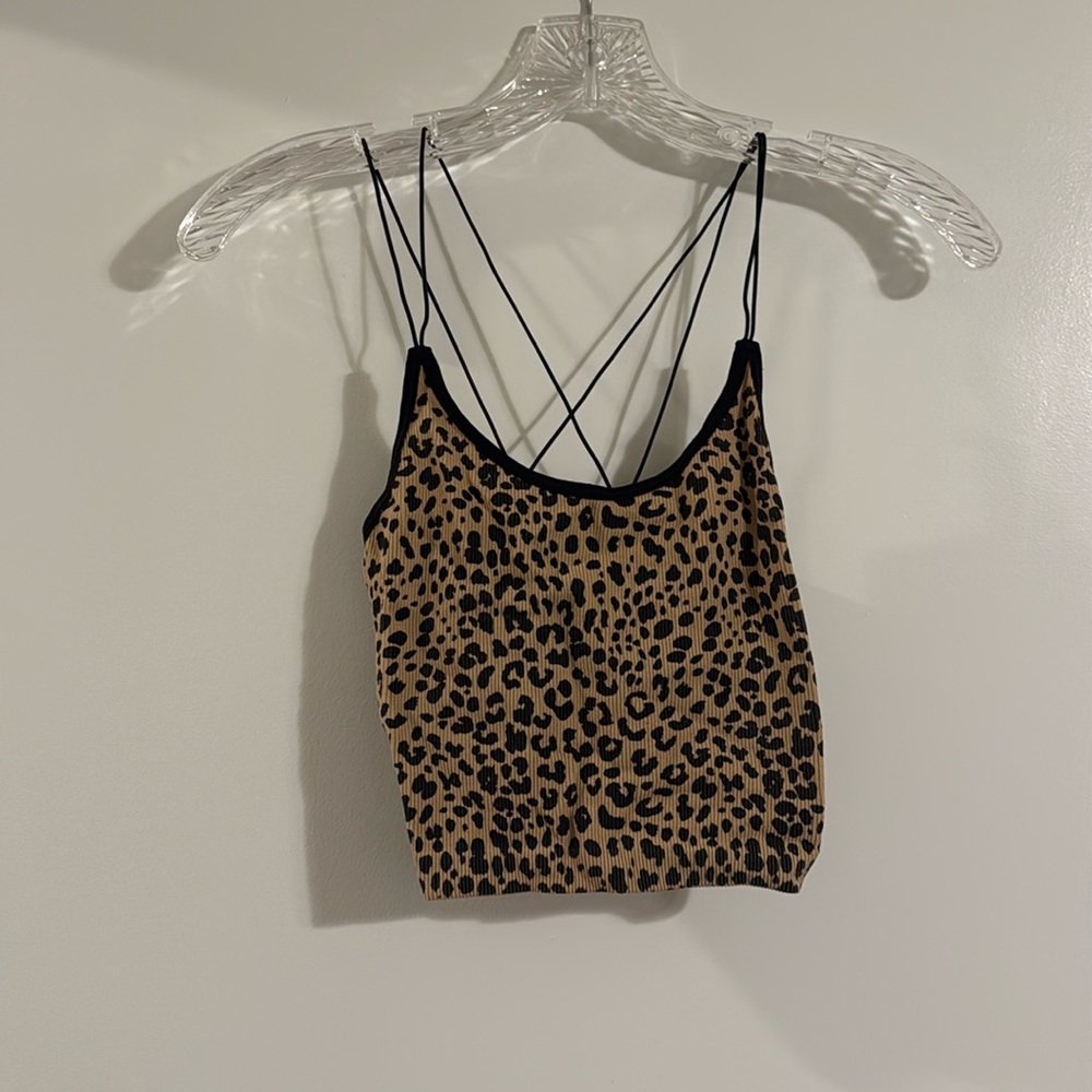Cheetah print crop top